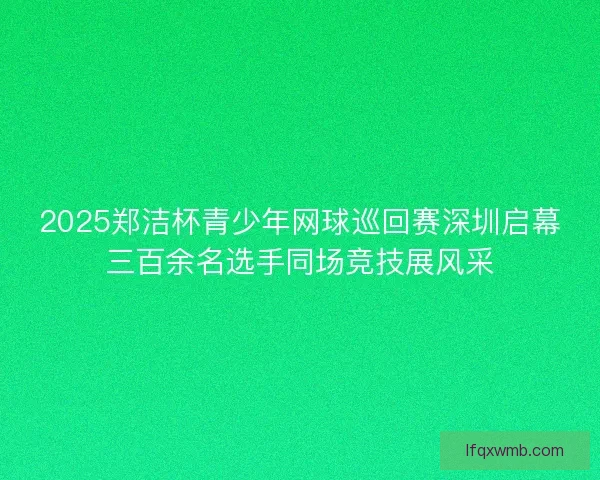 2025郑洁杯青少年网球巡回赛深圳启幕三百余名选手同场竞技展风采